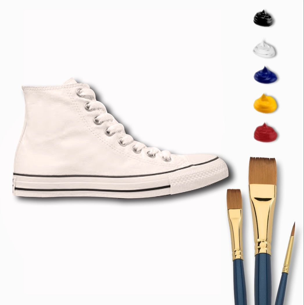 Paint Your Own Canvas Shoes Trainers Craft Kits, Kids to Adult, With Fabric  Paint and Fun Laces to Match You Design. 